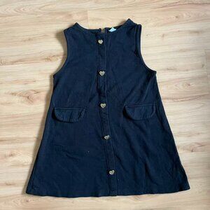 Zara Size 10 Girls Pinafore Dress, Gold Heart Hardware,